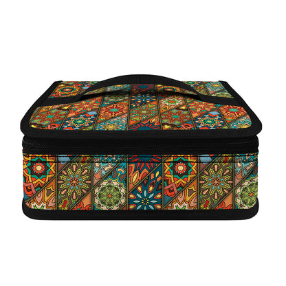 Indian Floral Patchwork Pattern Print Small Lunch Bag