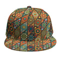 Indian Floral Patchwork Pattern Print Snapback Cap