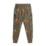 Indian Floral Patchwork Pattern Print Sweatpants