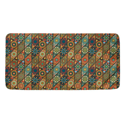 Indian Floral Patchwork Pattern Print Towel