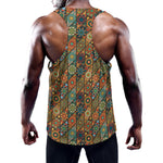 Indian Floral Patchwork Pattern Print Training Tank Top