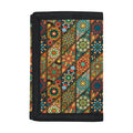 Indian Floral Patchwork Pattern Print Trifold Wallet