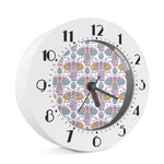 Indian Flower Elephant Pattern Print Alarm Clock