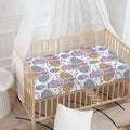 Indian Flower Elephant Pattern Print Baby Crib Sheet