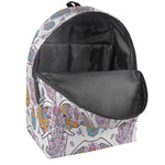 Indian Flower Elephant Pattern Print Backpack