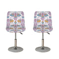 Indian Flower Elephant Pattern Print Bar Stool Covers