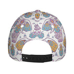 Indian Flower Elephant Pattern Print Baseball Cap