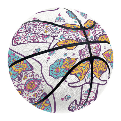 Indian Flower Elephant Pattern Print Basketball