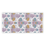 Indian Flower Elephant Pattern Print Beach Towel