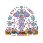 Indian Flower Elephant Pattern Print Beanie