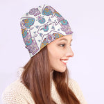 Indian Flower Elephant Pattern Print Beanie