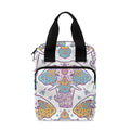 Indian Flower Elephant Pattern Print Bible Tote Bag