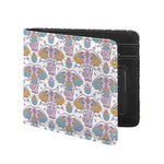 Indian Flower Elephant Pattern Print Bifold Wallet