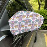 Indian Flower Elephant Pattern Print Car Side Mirror Covers