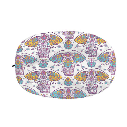 Indian Flower Elephant Pattern Print Car Side Mirror Covers