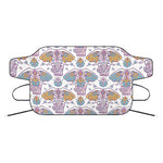 Indian Flower Elephant Pattern Print Car Windshield Snow Cover