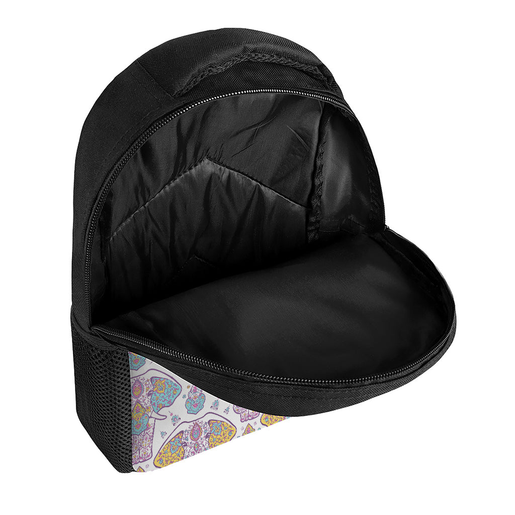 Indian Flower Elephant Pattern Print Casual Backpack