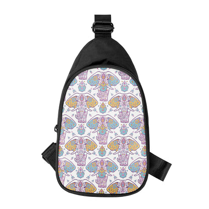 Indian Flower Elephant Pattern Print Chest Bag
