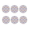 Indian Flower Elephant Pattern Print Coaster Set