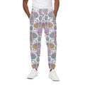 Indian Flower Elephant Pattern Print Cotton Sweatpants