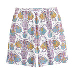 Indian Flower Elephant Pattern Print Cotton Shorts