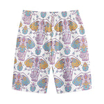 Indian Flower Elephant Pattern Print Cotton Shorts