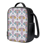 Indian Flower Elephant Pattern Print Crossbody Lunch Bag