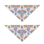 Indian Flower Elephant Pattern Print Dog Bandana