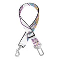 Indian Flower Elephant Pattern Print Dog Seat Belt