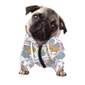 Indian Flower Elephant Pattern Print Dog Zip Up Hoodie