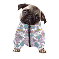 Indian Flower Elephant Pattern Print Dog Zip Up Jacket