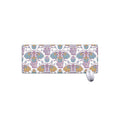 Indian Flower Elephant Pattern Print Extended Mouse Pad