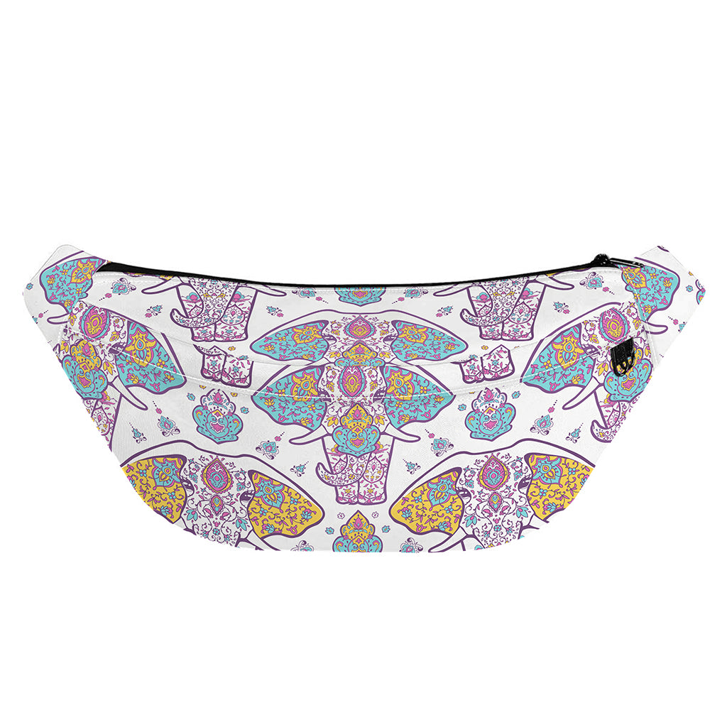 Indian Flower Elephant Pattern Print Fanny Pack