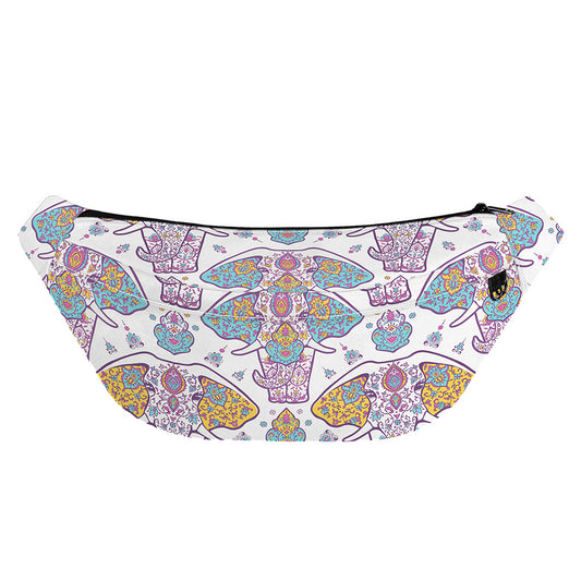 Indian Flower Elephant Pattern Print Fanny Pack