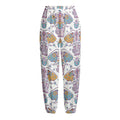 Indian Flower Elephant Pattern Print Fleece Lined Knit Pants
