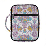 Indian Flower Elephant Pattern Print Front Pocket Bible Bag