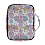 Indian Flower Elephant Pattern Print Front Pocket Bible Bag