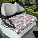 Indian Flower Elephant Pattern Print Golf Cart Seat Cover