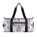 Indian Flower Elephant Pattern Print Gym Bag