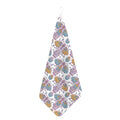 Indian Flower Elephant Pattern Print Hand Towel
