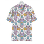 Indian Flower Elephant Pattern Print Hawaiian Shirt