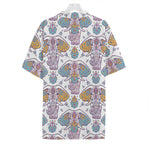 Indian Flower Elephant Pattern Print Hawaiian Shirt