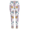 Indian Flower Elephant Pattern Print High-Waisted Pocket Leggings