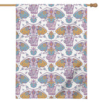 Indian Flower Elephant Pattern Print House Flag