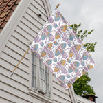 Indian Flower Elephant Pattern Print House Flag