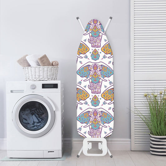 Indian Flower Elephant Pattern Print Ironing Board Cover