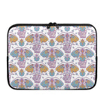 Indian Flower Elephant Pattern Print Laptop Sleeve