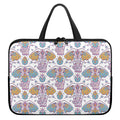 Indian Flower Elephant Pattern Print Laptop Sleeve With Handle