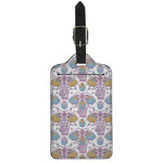 Indian Flower Elephant Pattern Print Luggage Tag