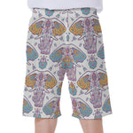Indian Flower Elephant Pattern Print Men's Beach Shorts